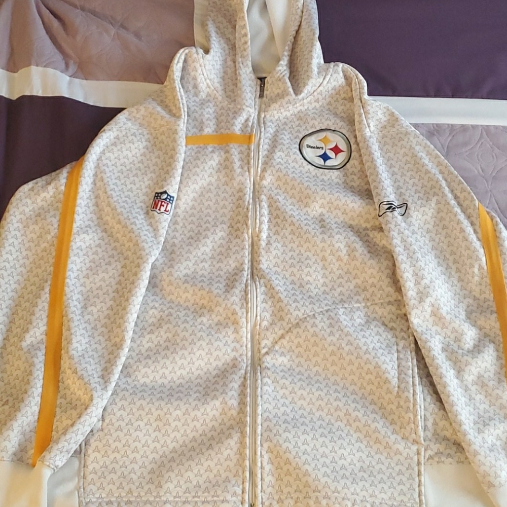 VTG REEBOK NFL STEELERS SIDELINE~STEEL~ZIP